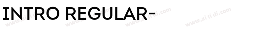 INTRO REGULAR字体转换